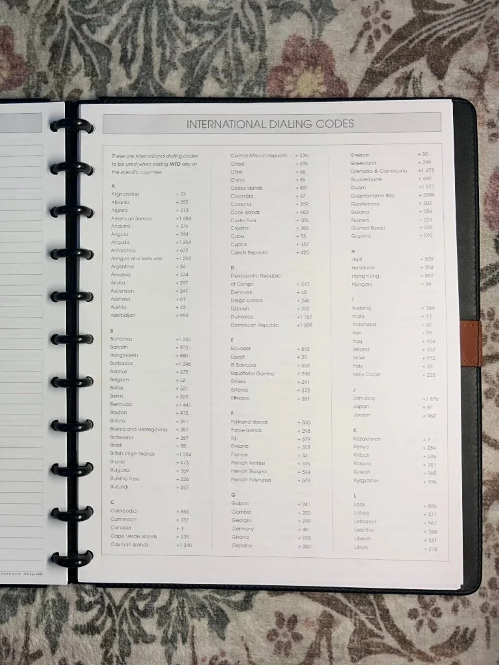 Circa Leather Discbound Calendar, Planner, Notebook. Color: Saddle